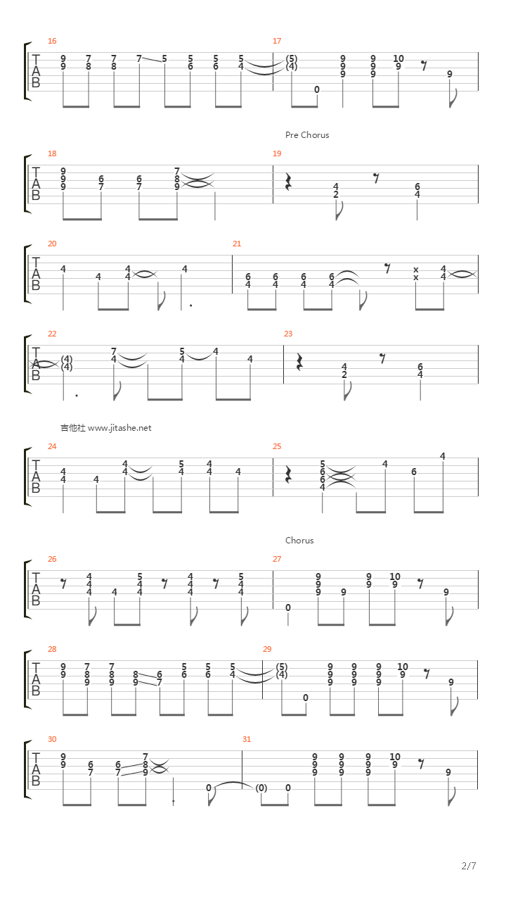 Van Halen (范·海伦)吉他谱