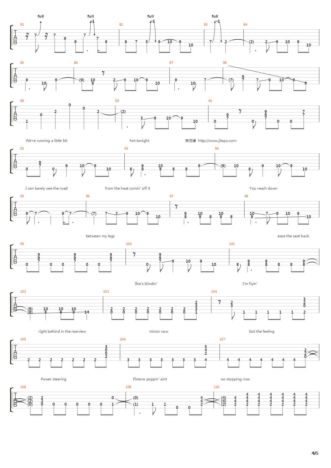 Panama吉他谱