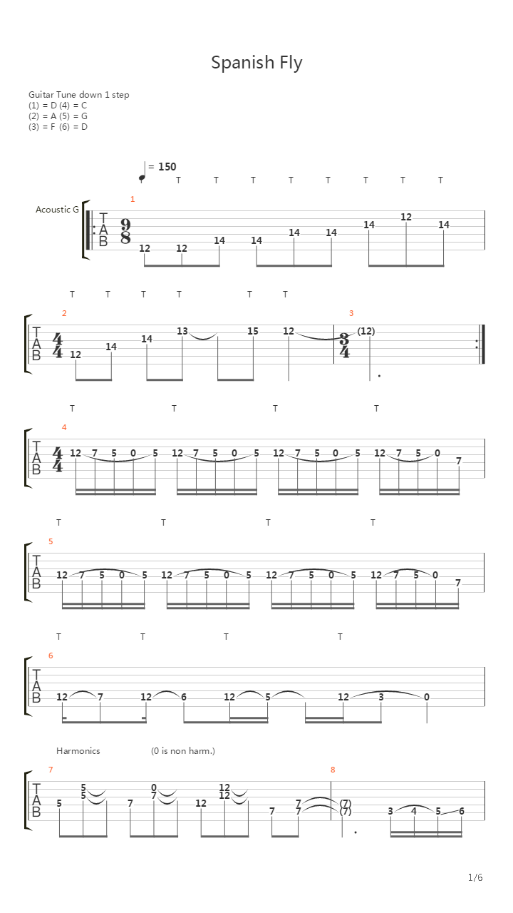 Spanish Fly吉他谱