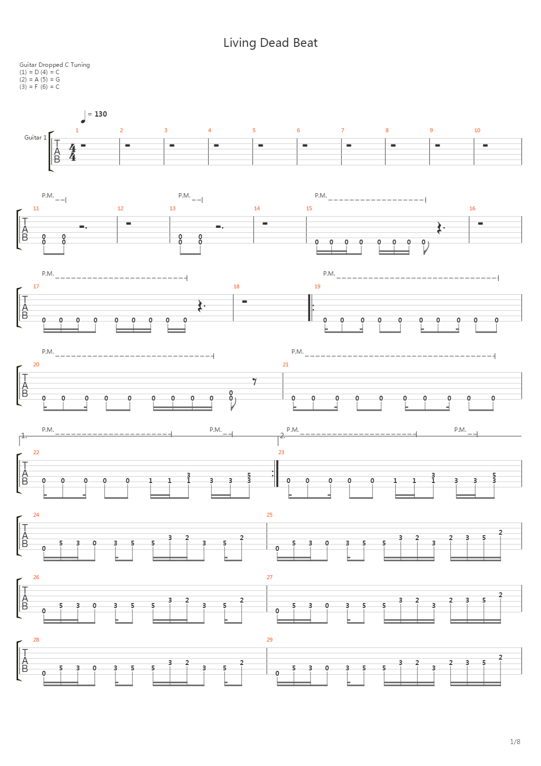 Living Dead Beat吉他谱