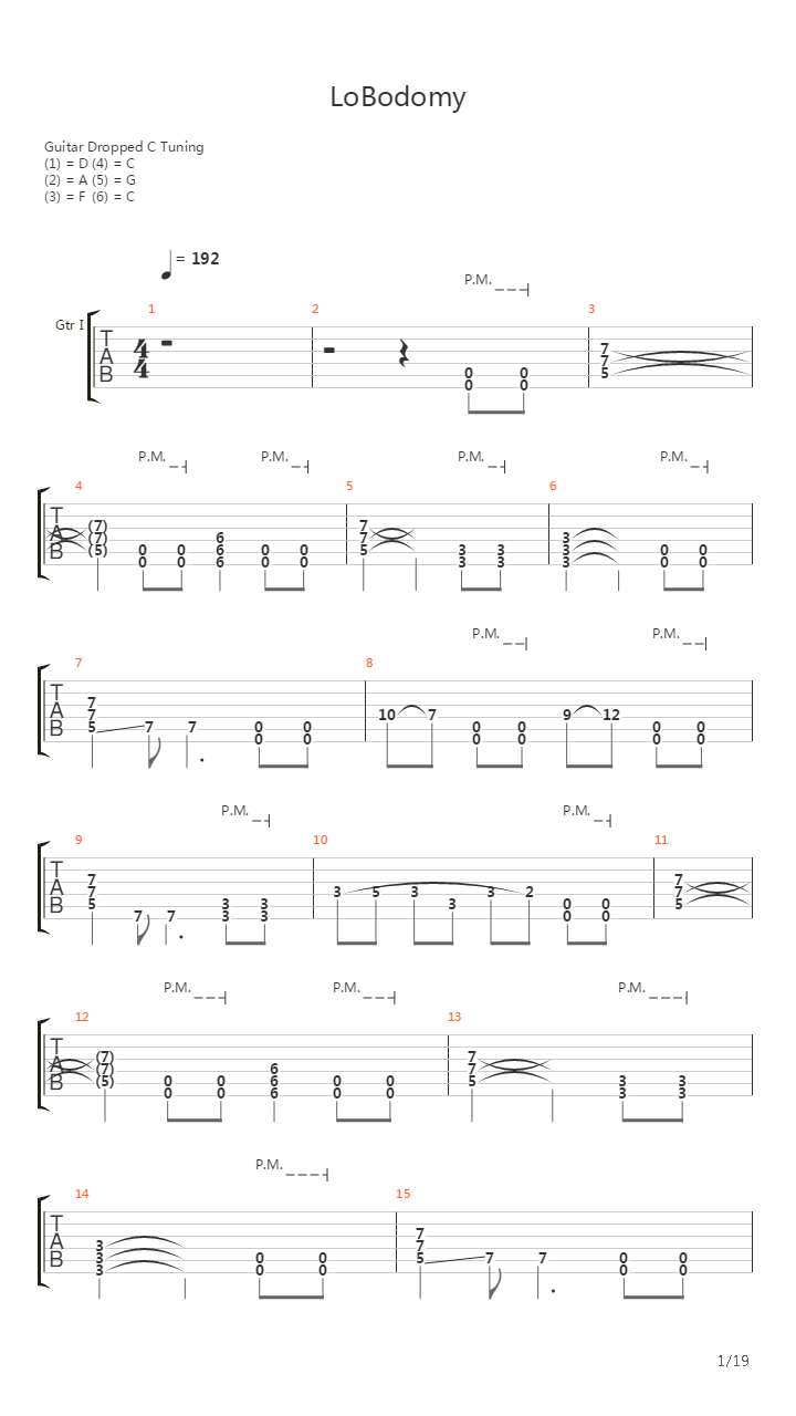 Lobodomy吉他谱
