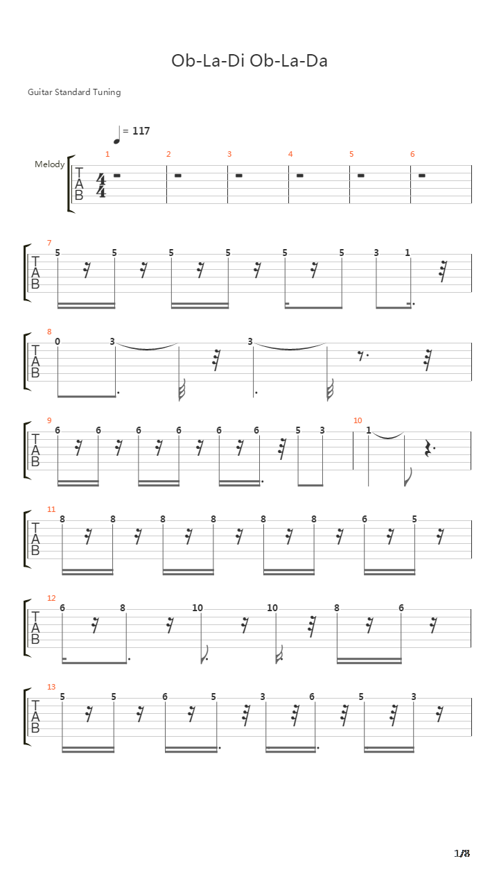 Ob-La-Di吉他谱