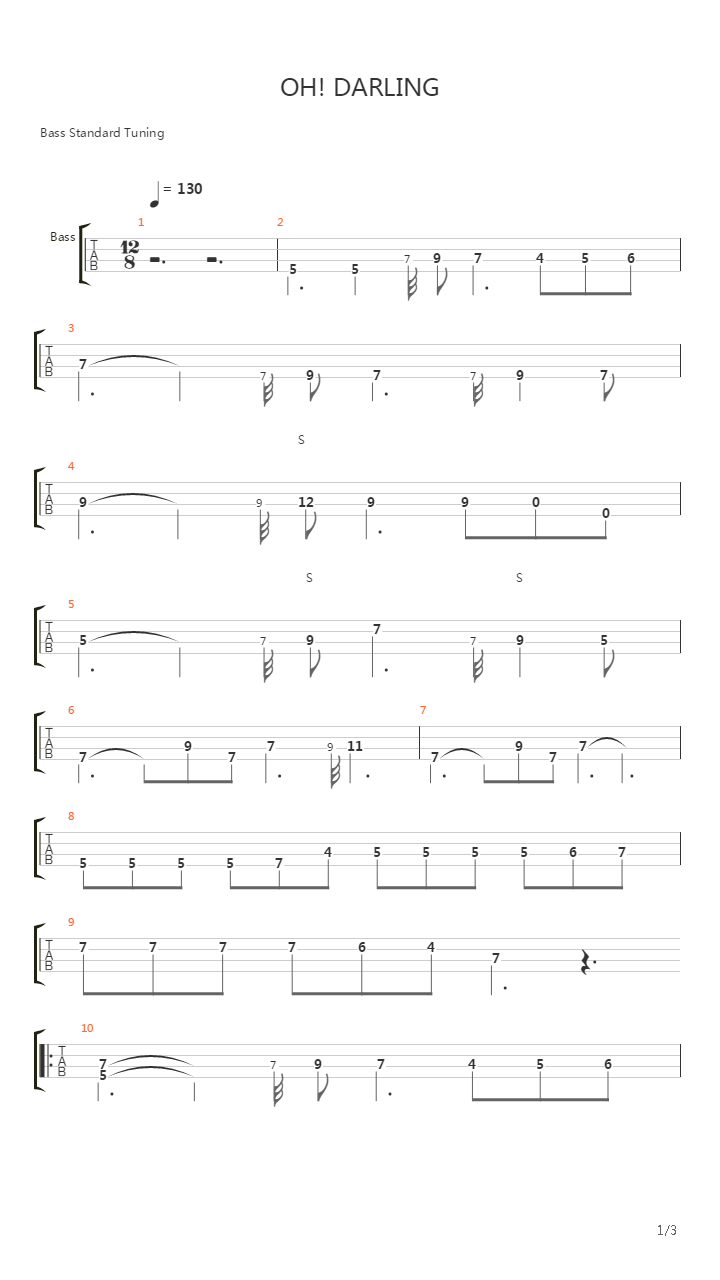 Oh Darling吉他谱