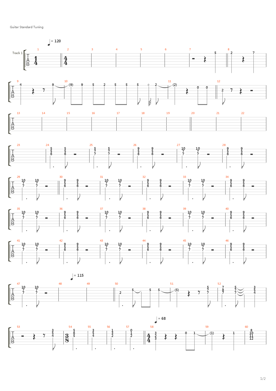 The End吉他谱