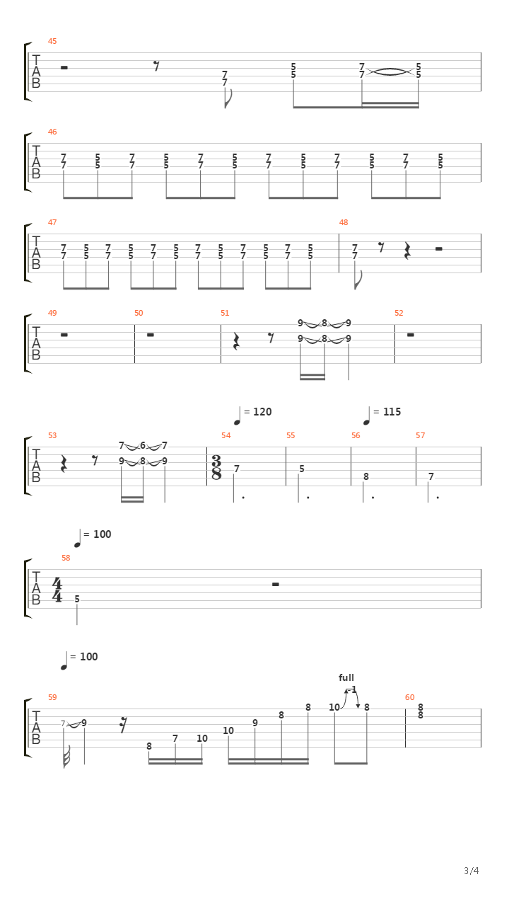 The End吉他谱