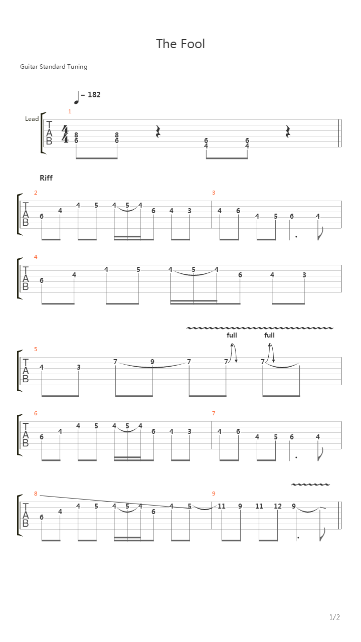 The Fool吉他谱