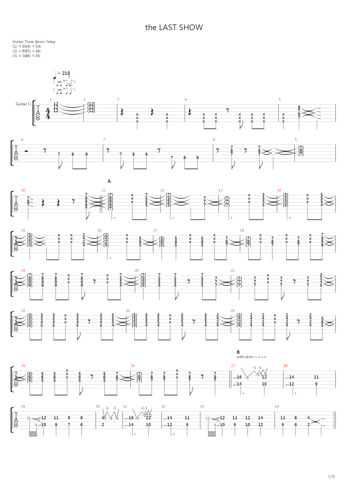 The Last Show吉他谱