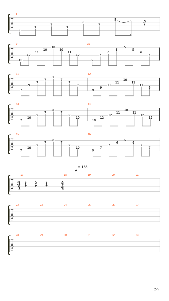 卡农 摇滚版(Canon Rock)吉他谱