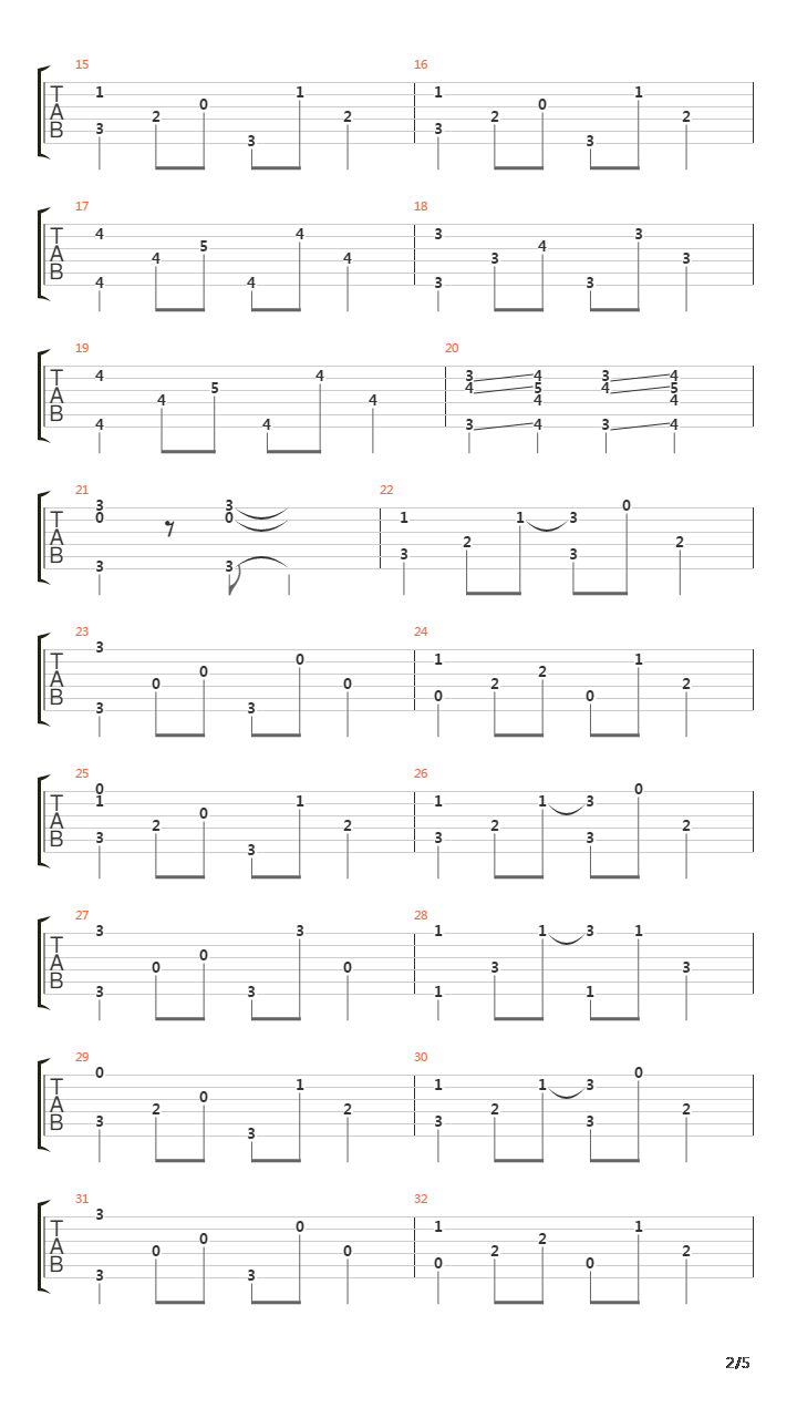 赋格曲吉他谱