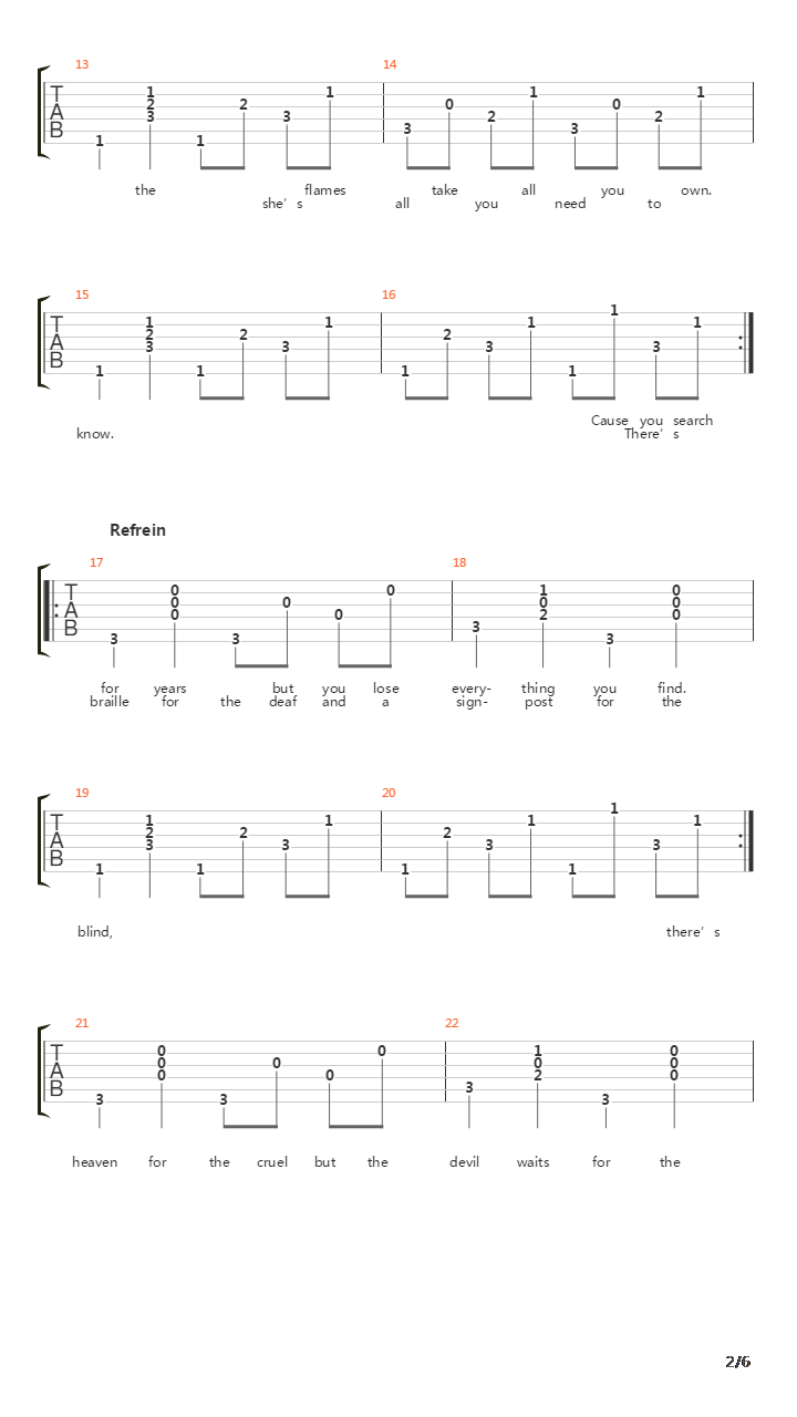 Caravan吉他谱