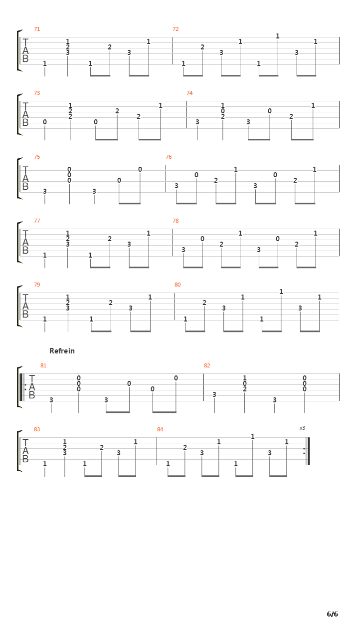 Caravan吉他谱