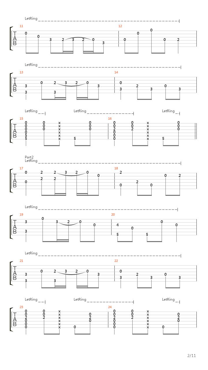 Sligo Creek吉他谱