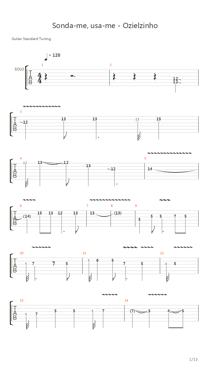 Sonda-me, usa-me吉他谱
