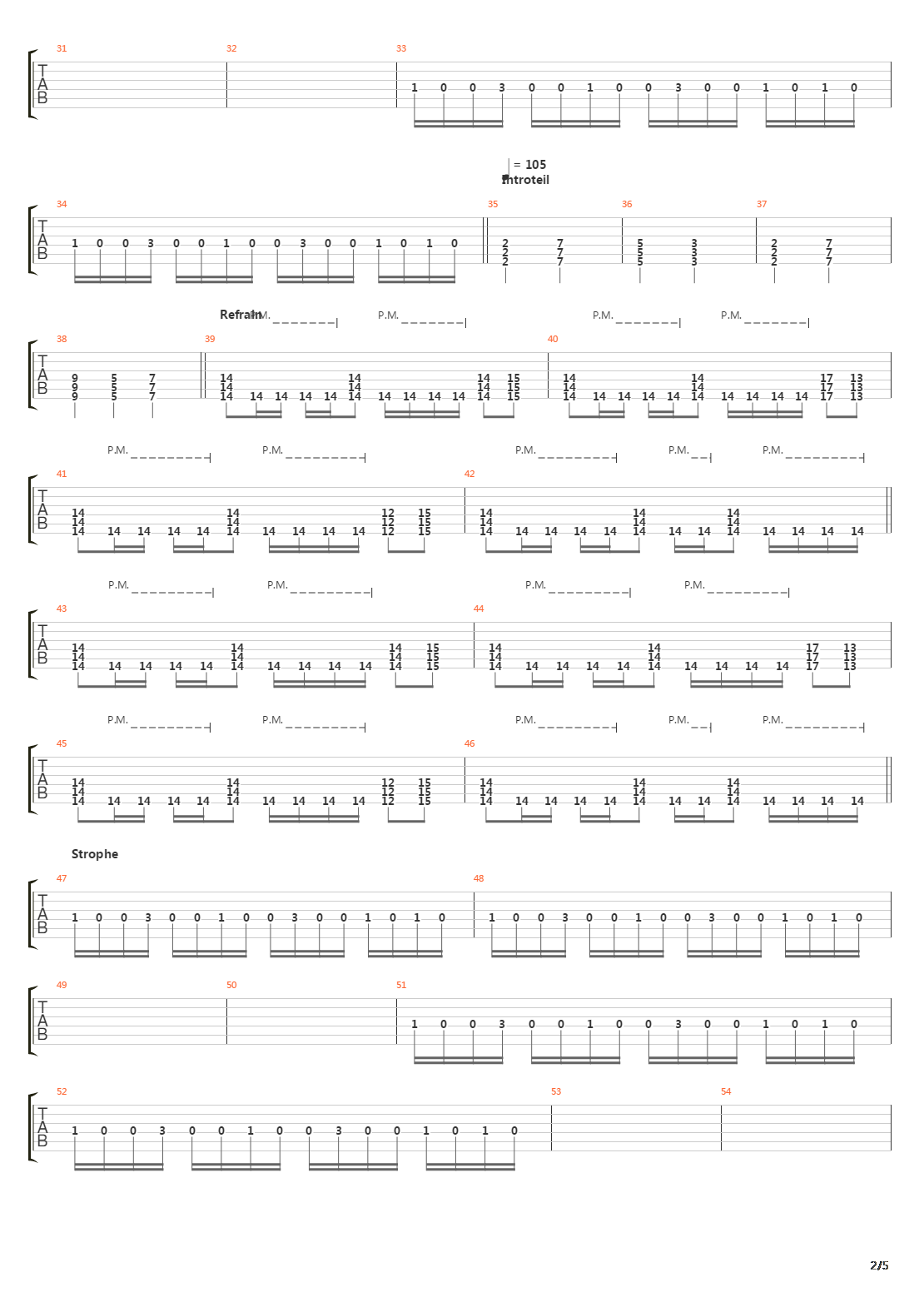 Rammlied吉他谱