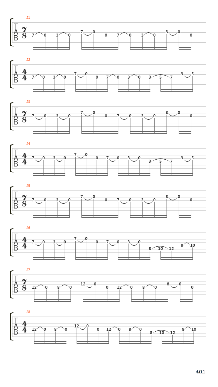 Pillars Of Creation吉他谱