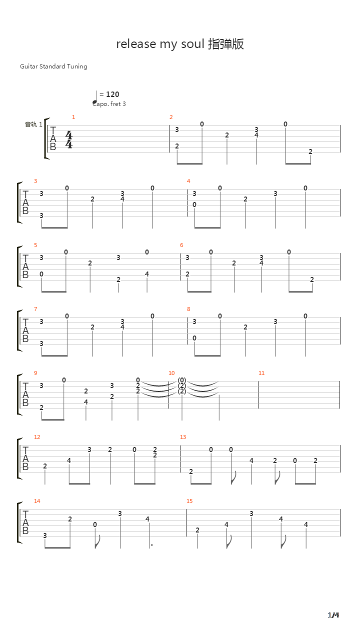 罪恶王冠 - Release my Soul吉他谱