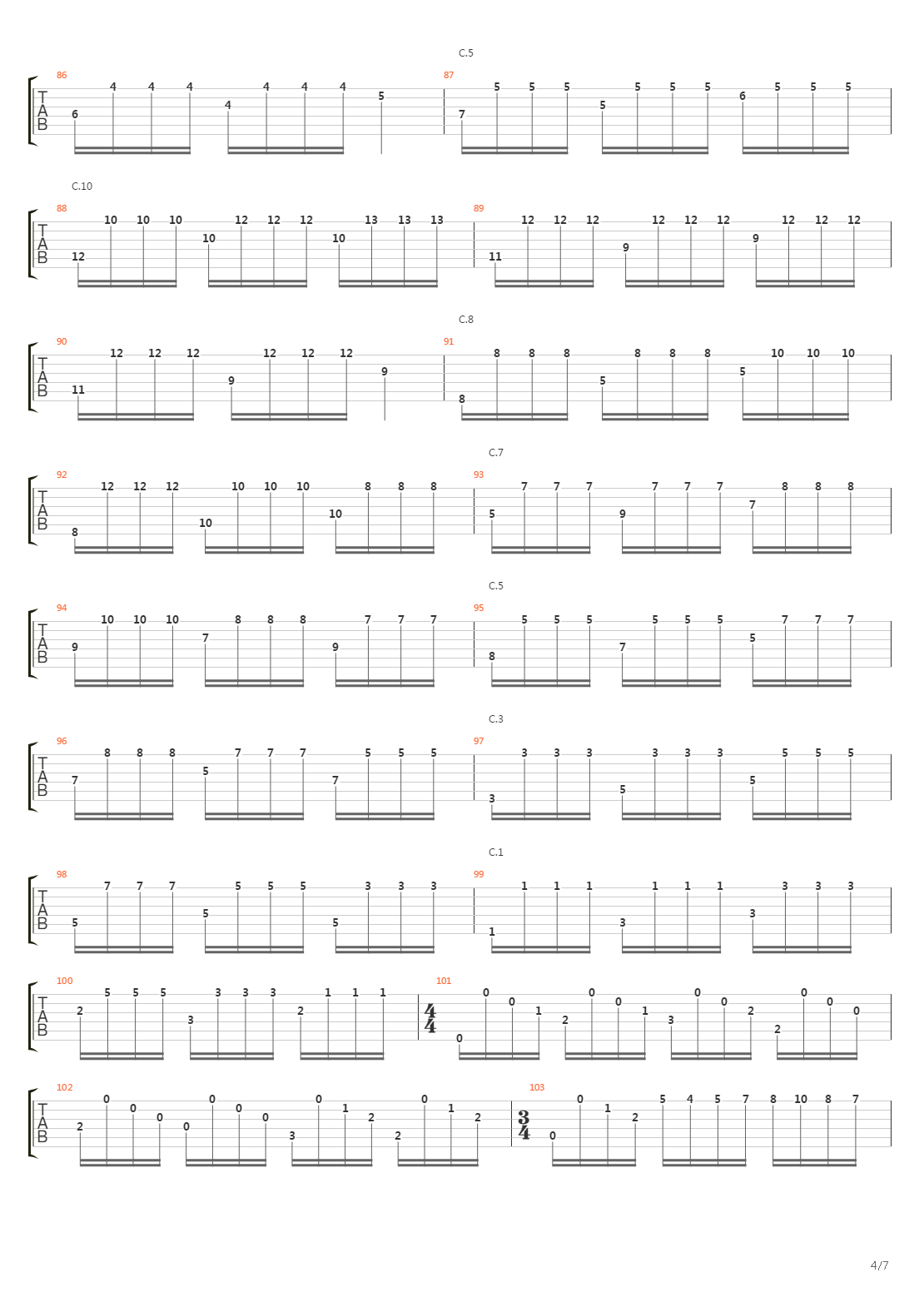 Entre Arrayanes吉他谱