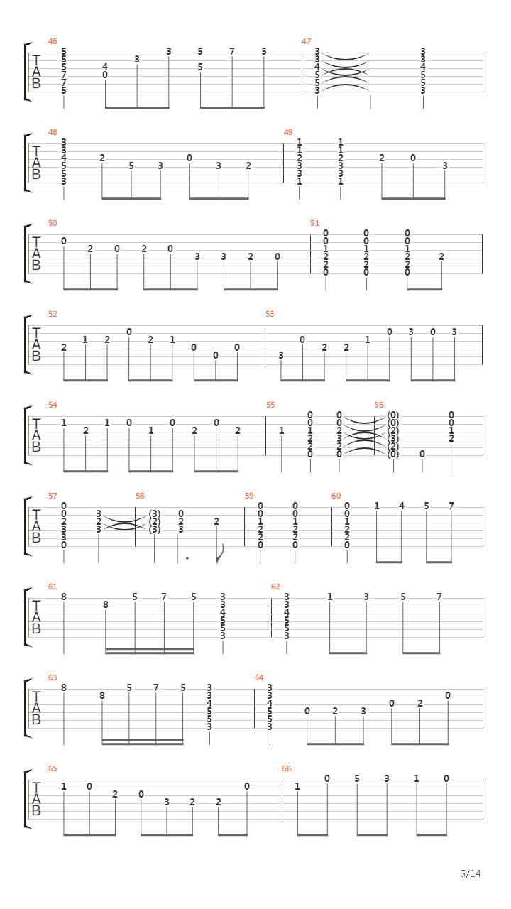 Entre Arrayanes吉他谱