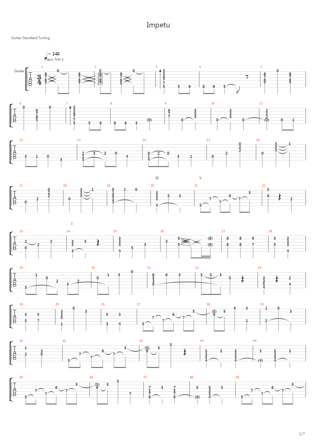 Impetu吉他谱