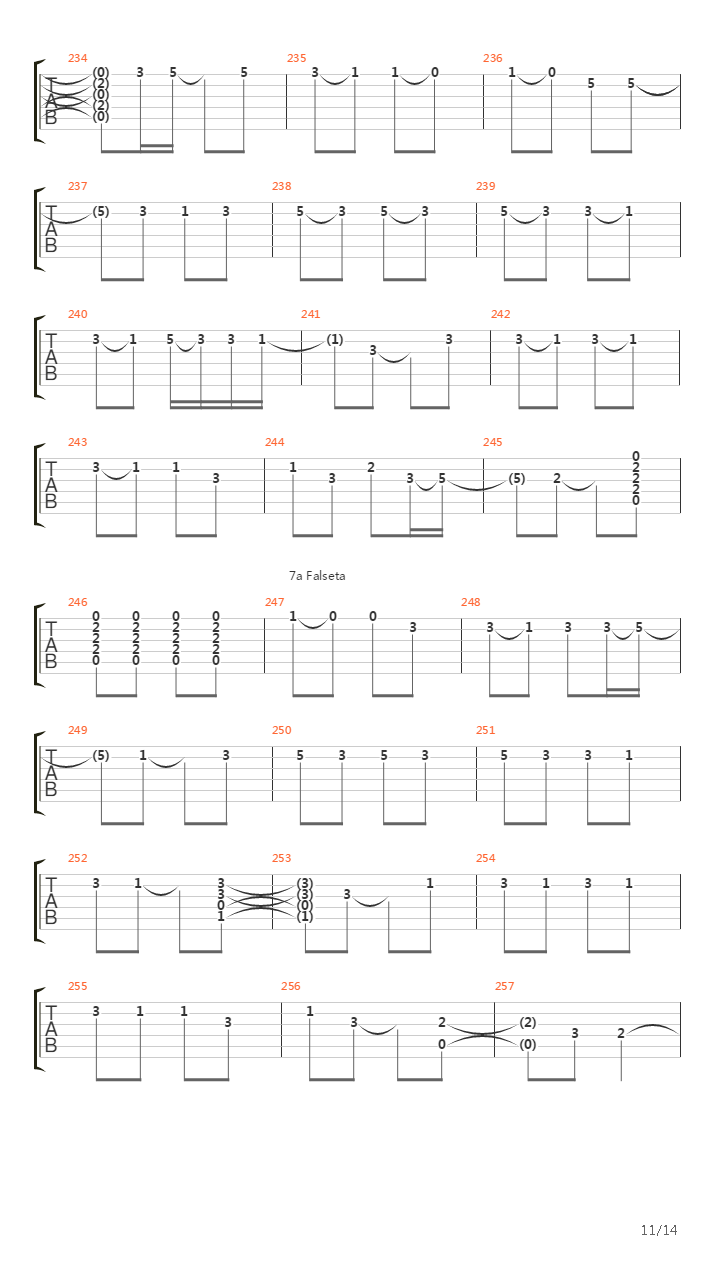 Los Pinares吉他谱