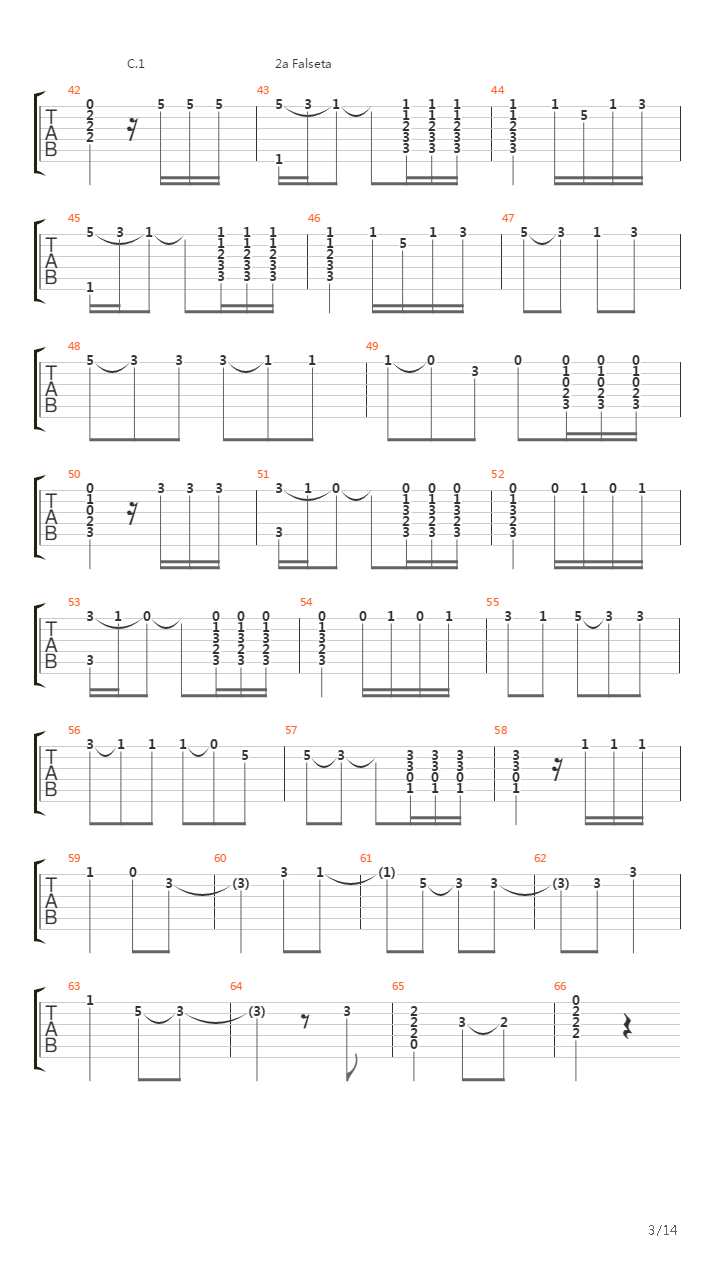 Los Pinares吉他谱
