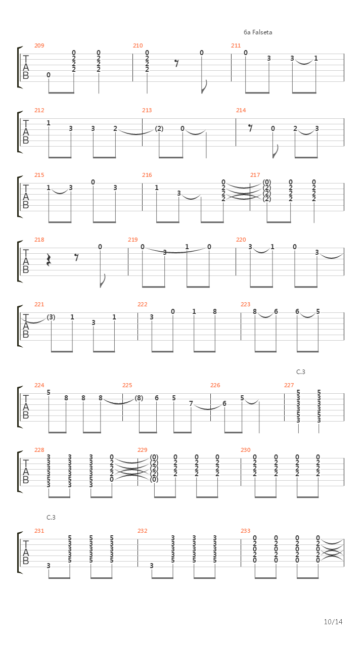 Los Pinares吉他谱