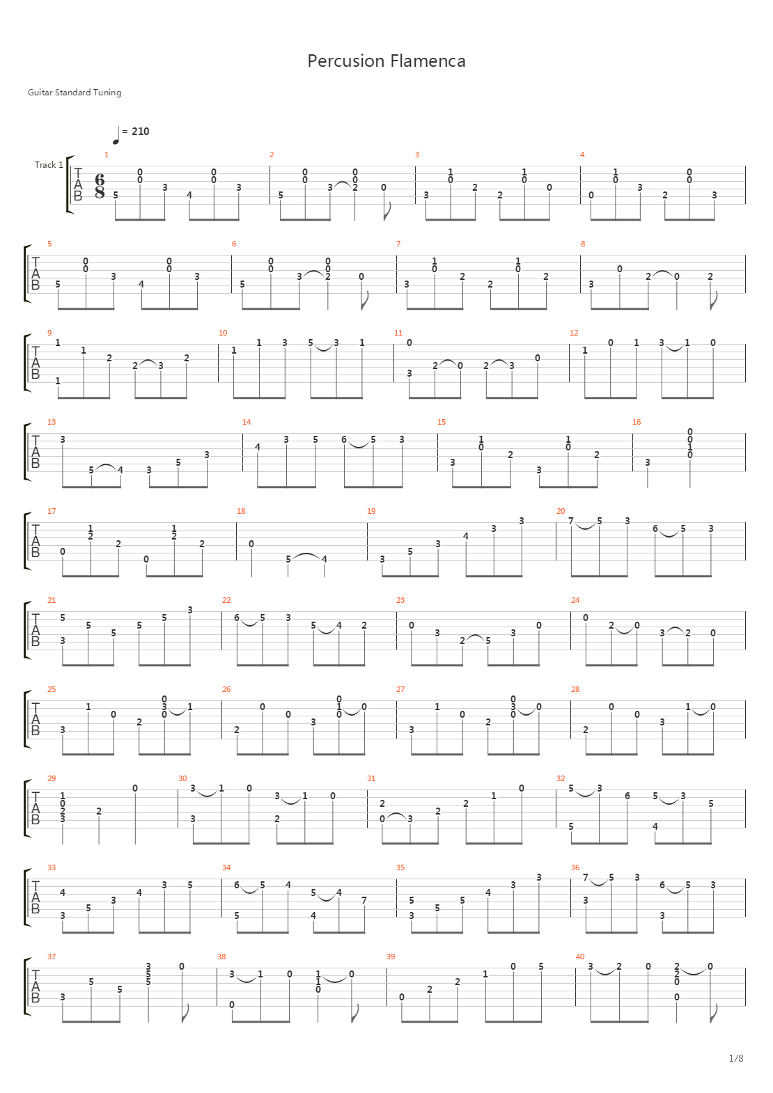 Percusion Flamenca吉他谱