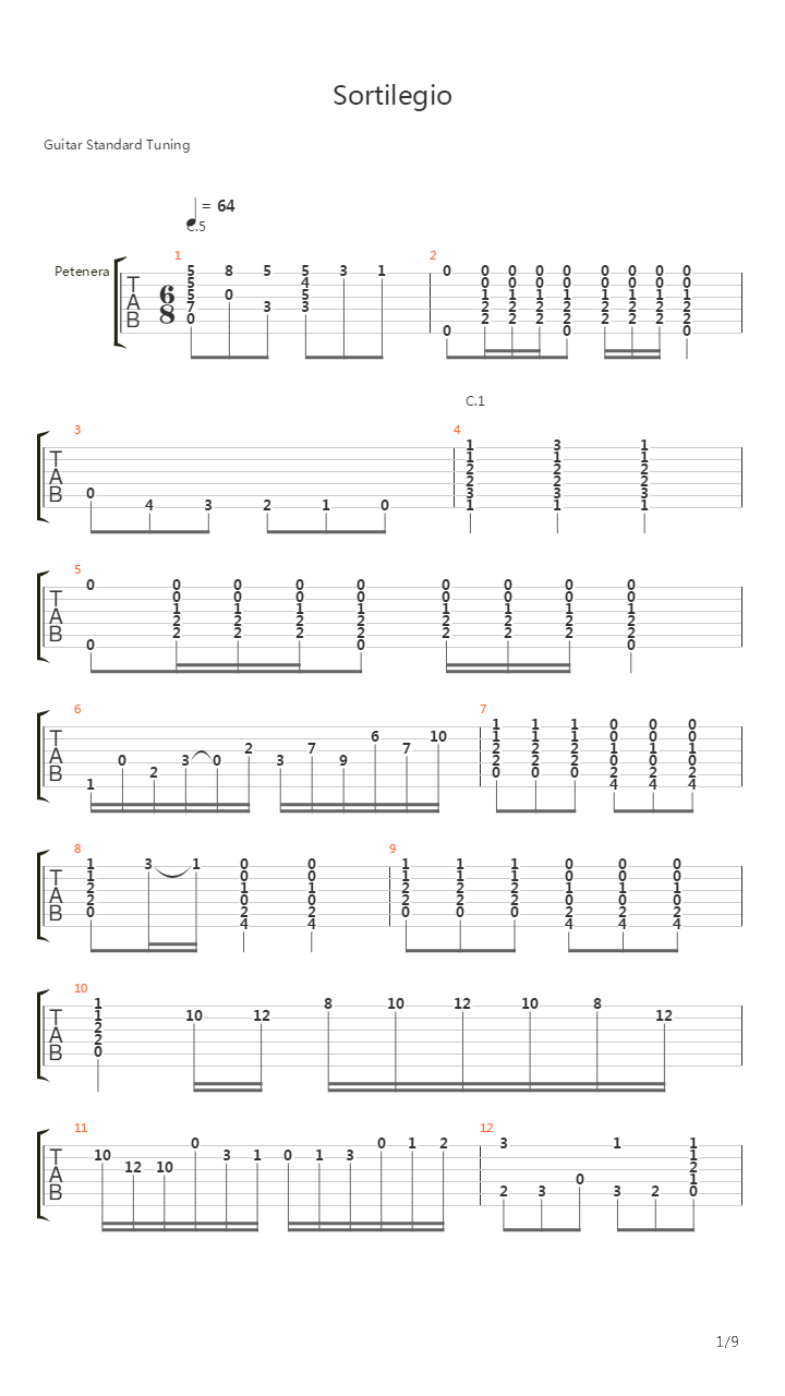Sortilegio吉他谱