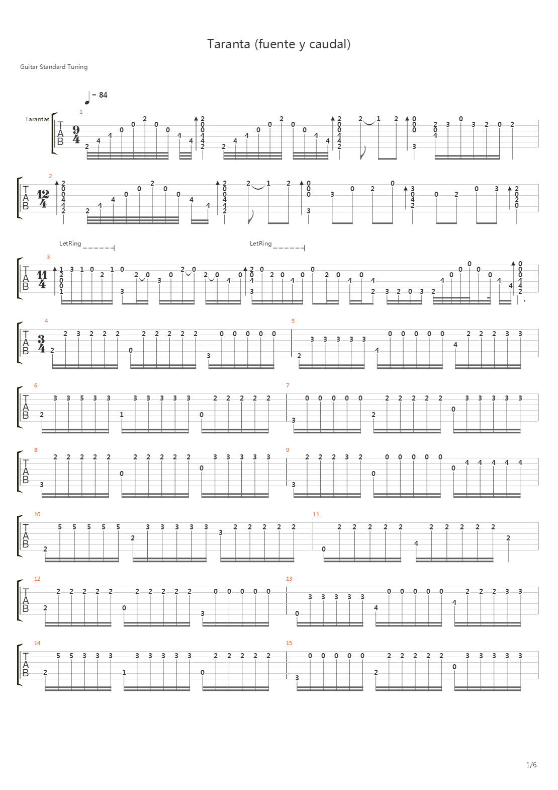 Taranta吉他谱