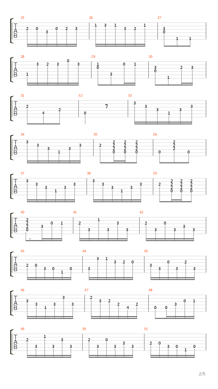 Tempul吉他谱