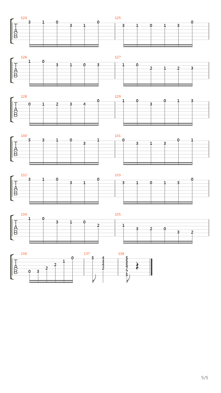Tempul吉他谱