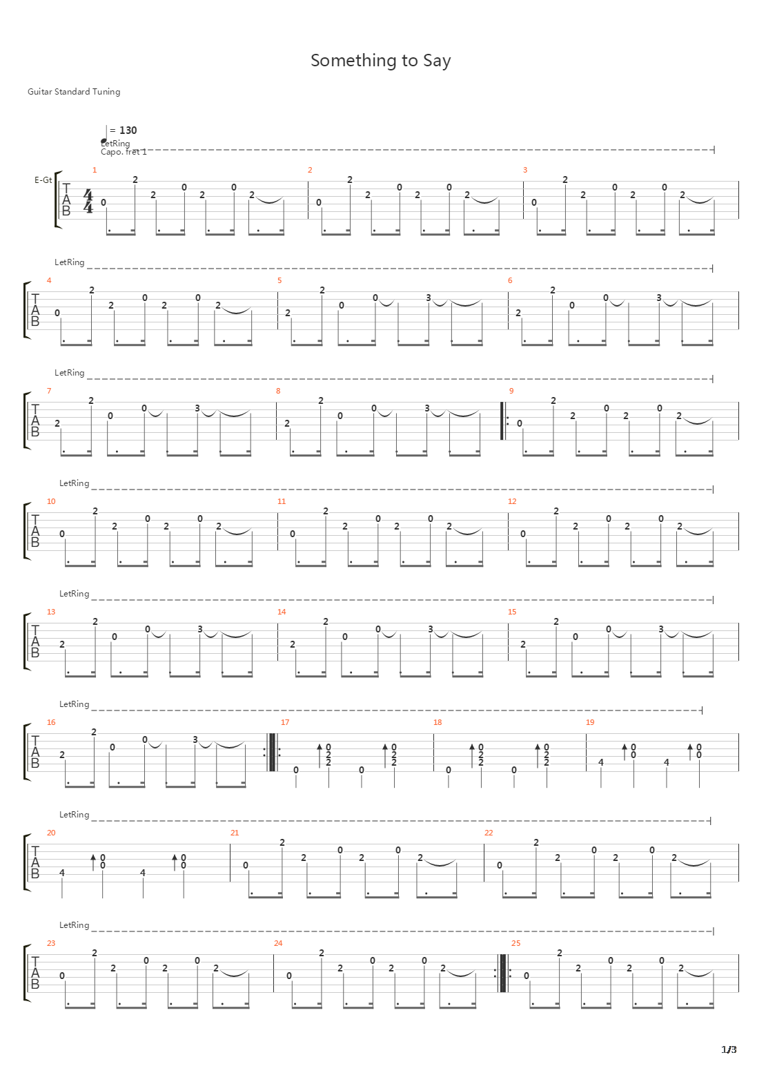 Something To Say吉他谱
