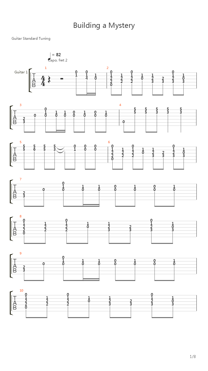 Building A Mystery吉他谱