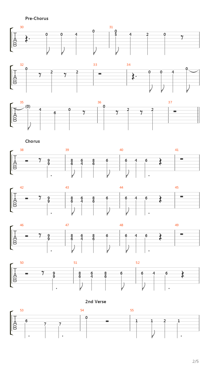 86吉他谱