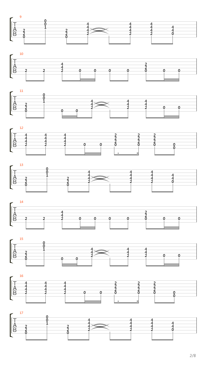 16吉他谱