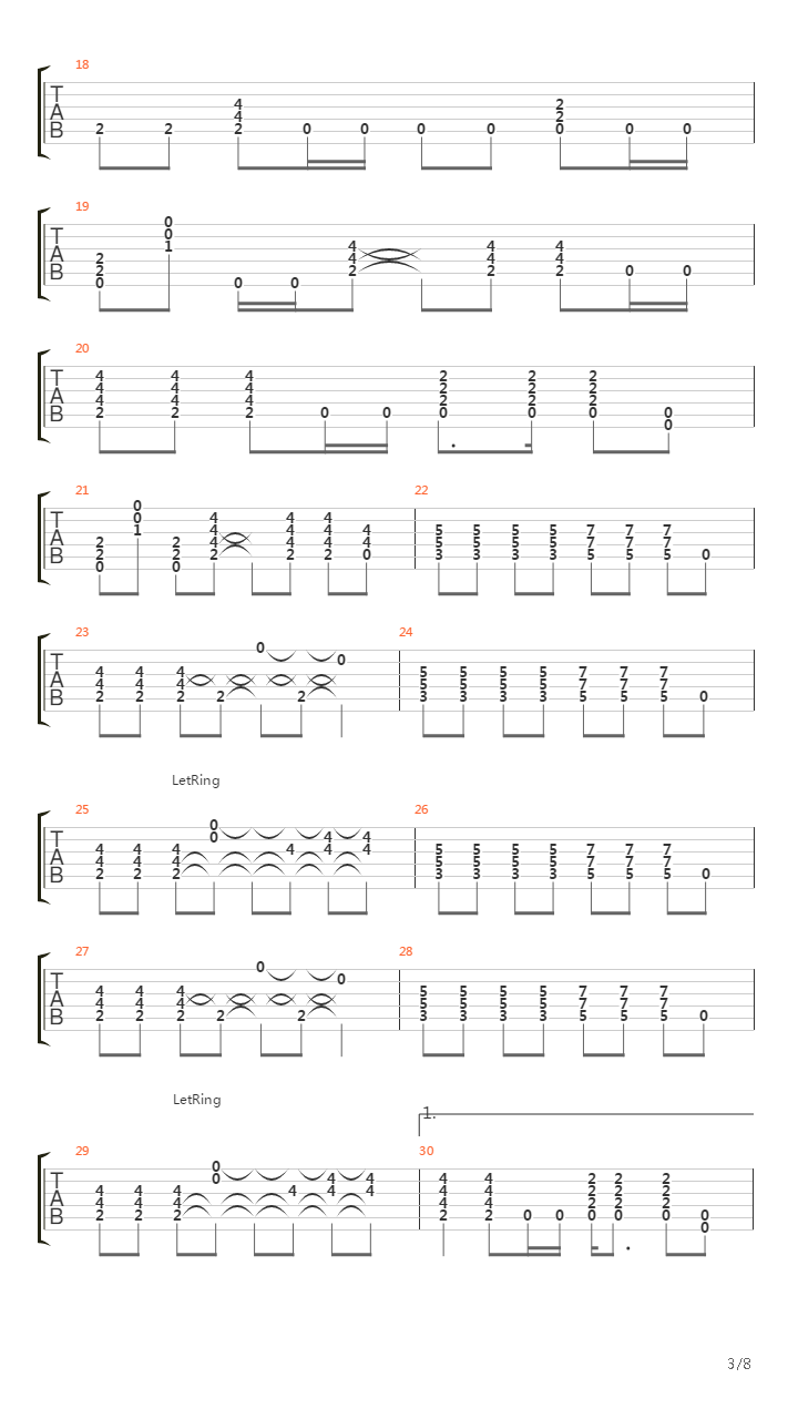16吉他谱