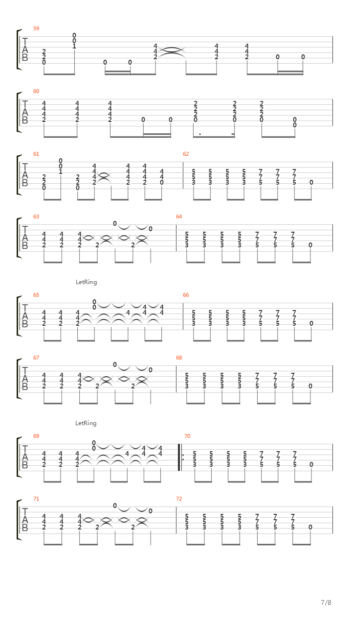 16吉他谱