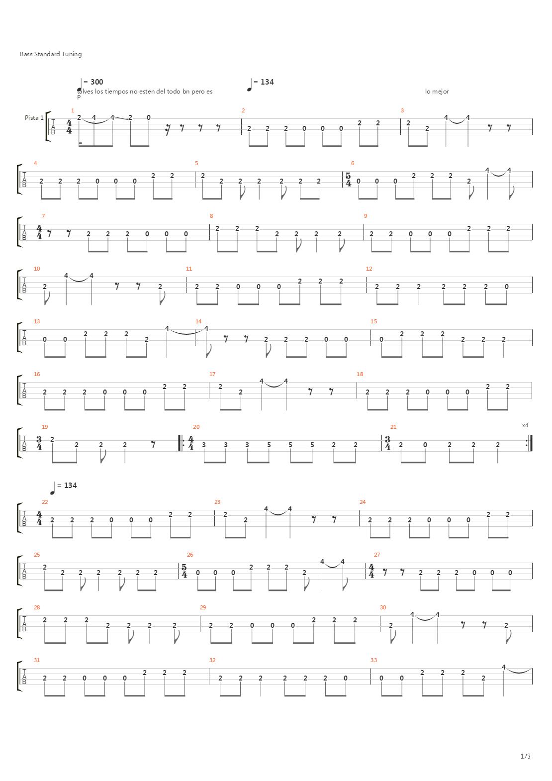 16吉他谱