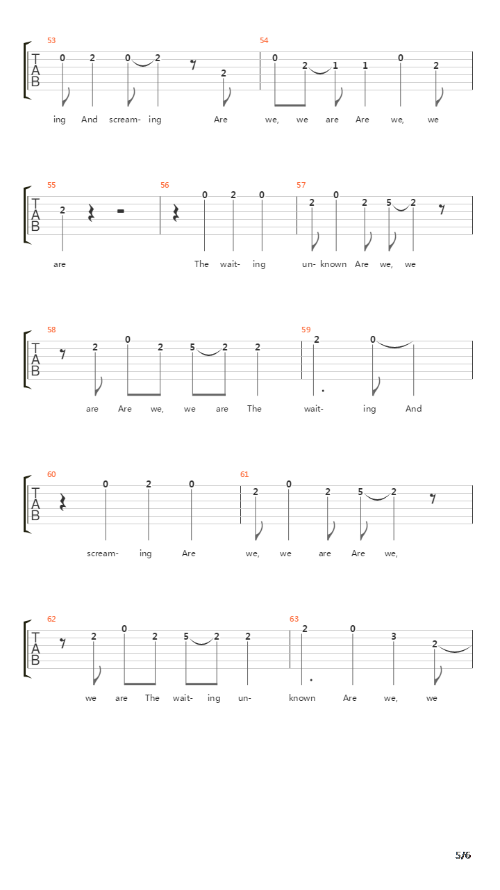 Are We The Waiting吉他谱