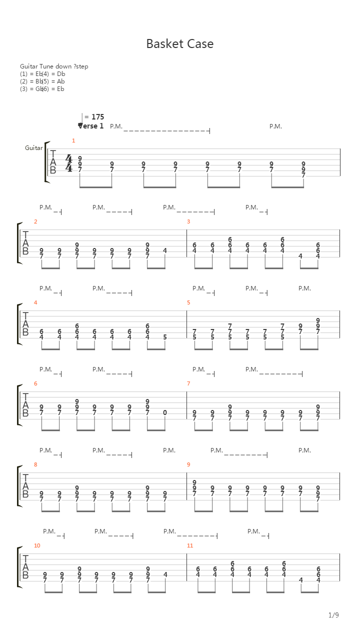 Basket Case吉他谱