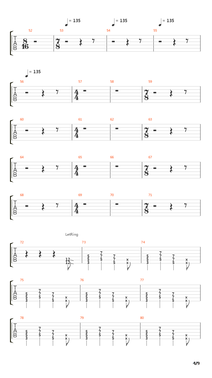 Before The Lobotomy吉他谱