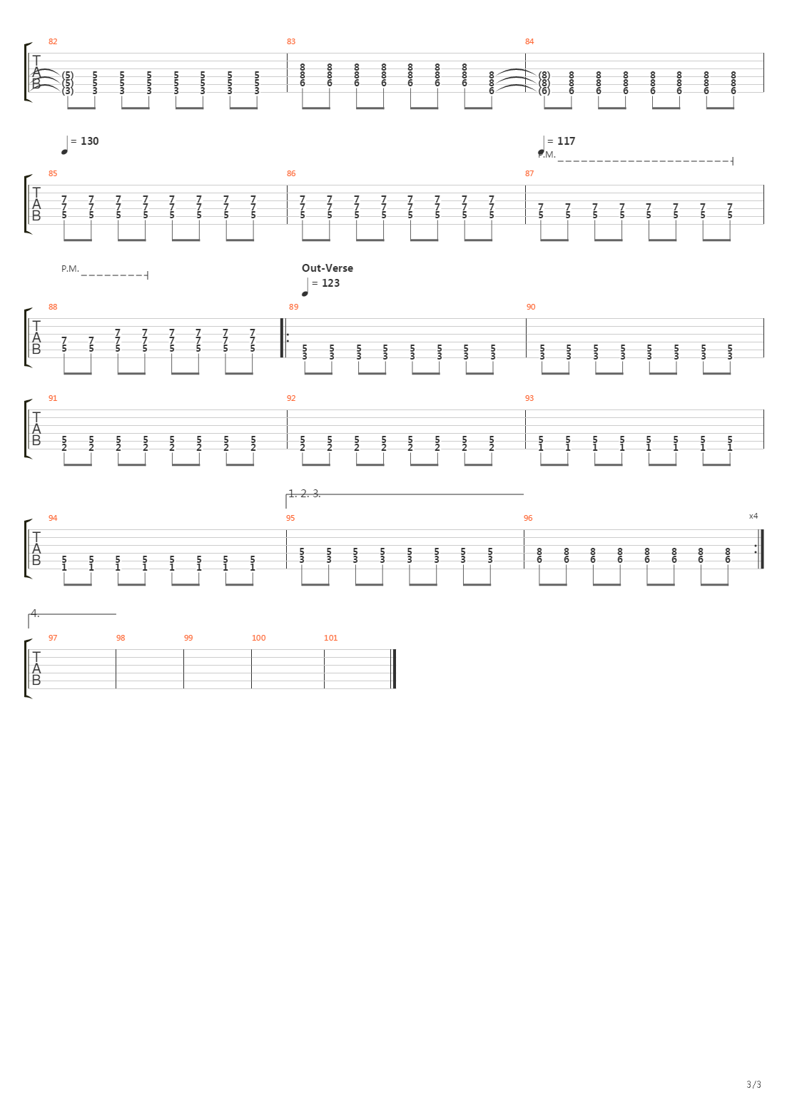 Before The Lobotomy吉他谱