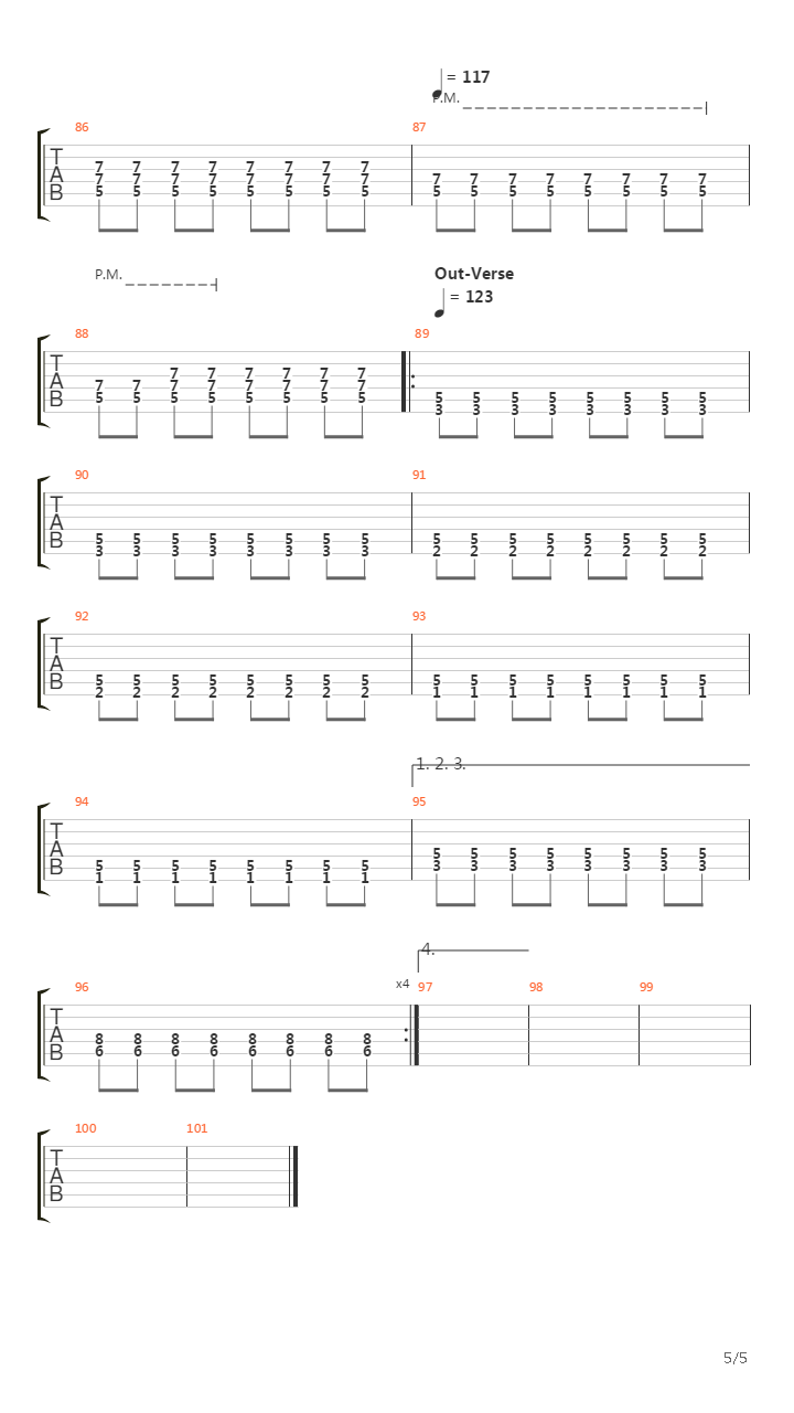 Before The Lobotomy吉他谱