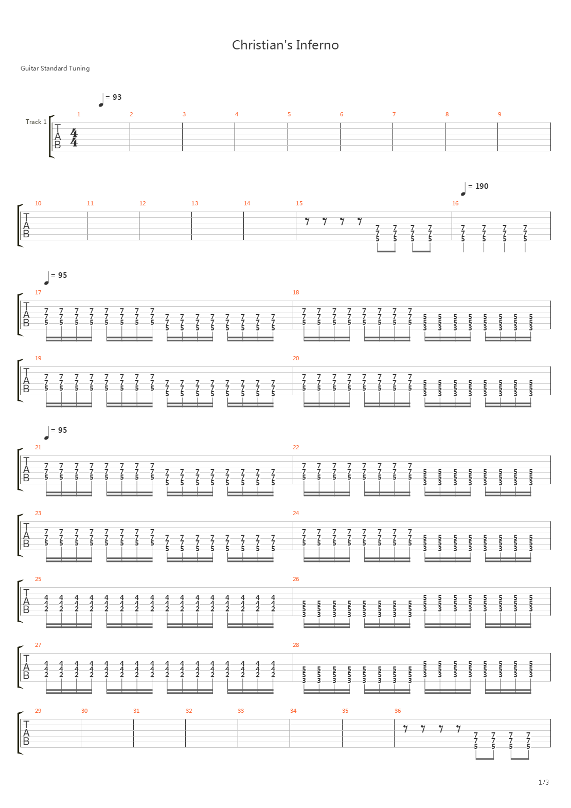 Christians Inferno吉他谱