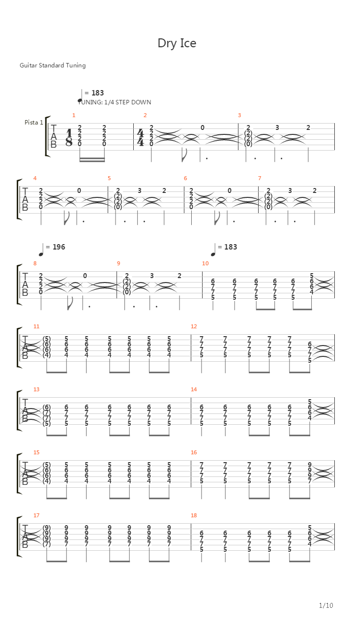 Dry Ice吉他谱