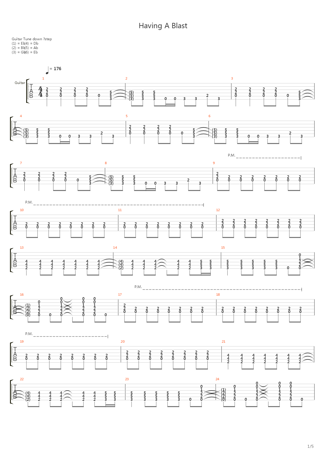 Having A Blast吉他谱