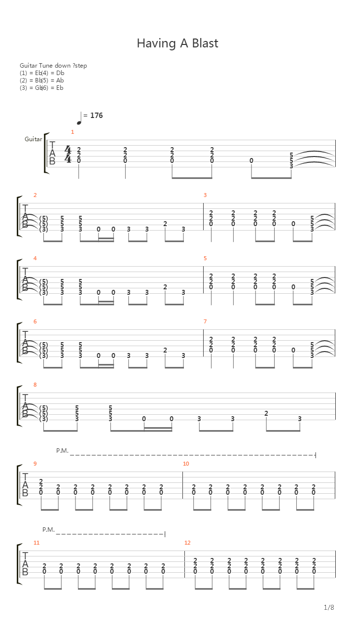 Having A Blast吉他谱