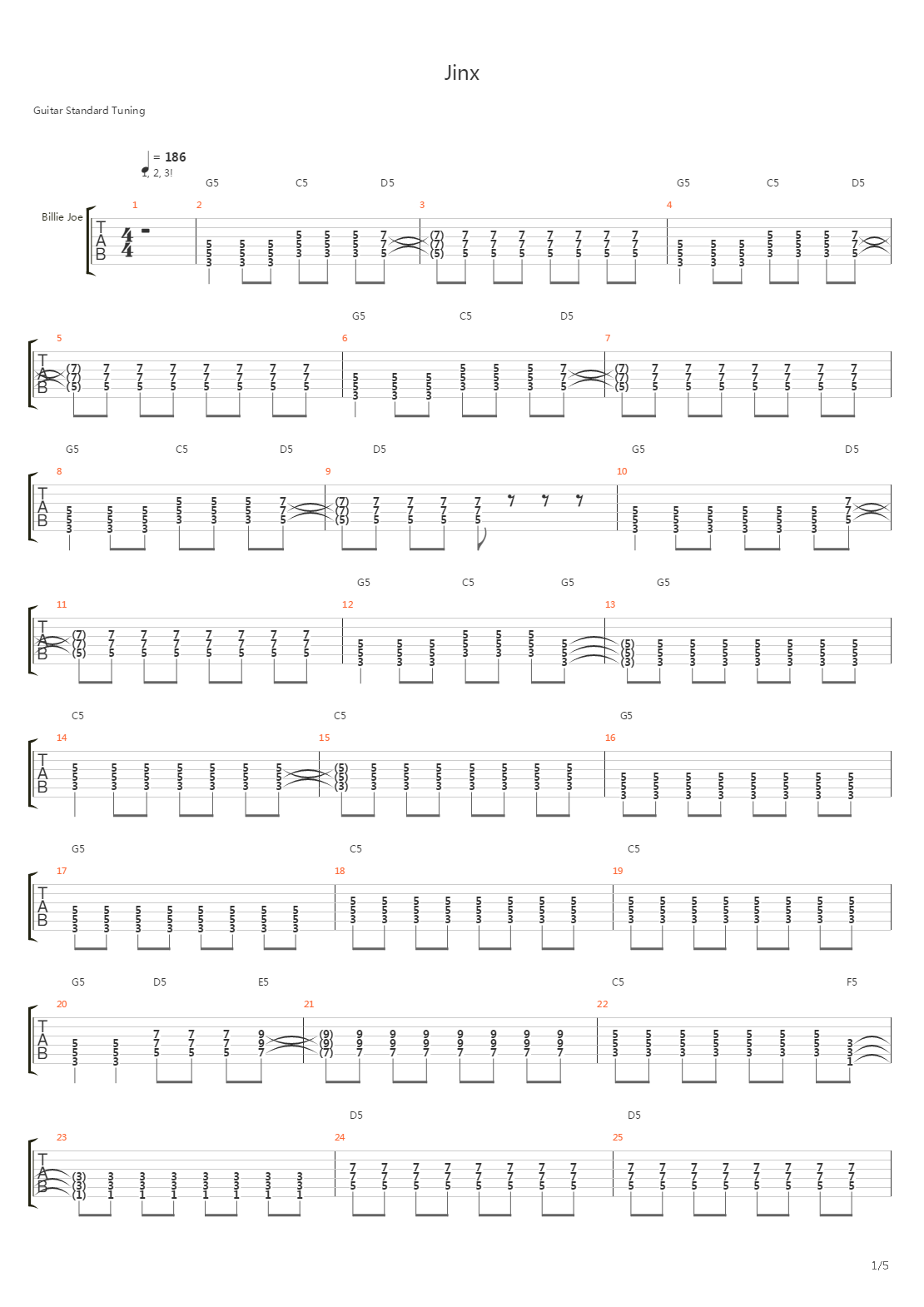 Jinx吉他谱