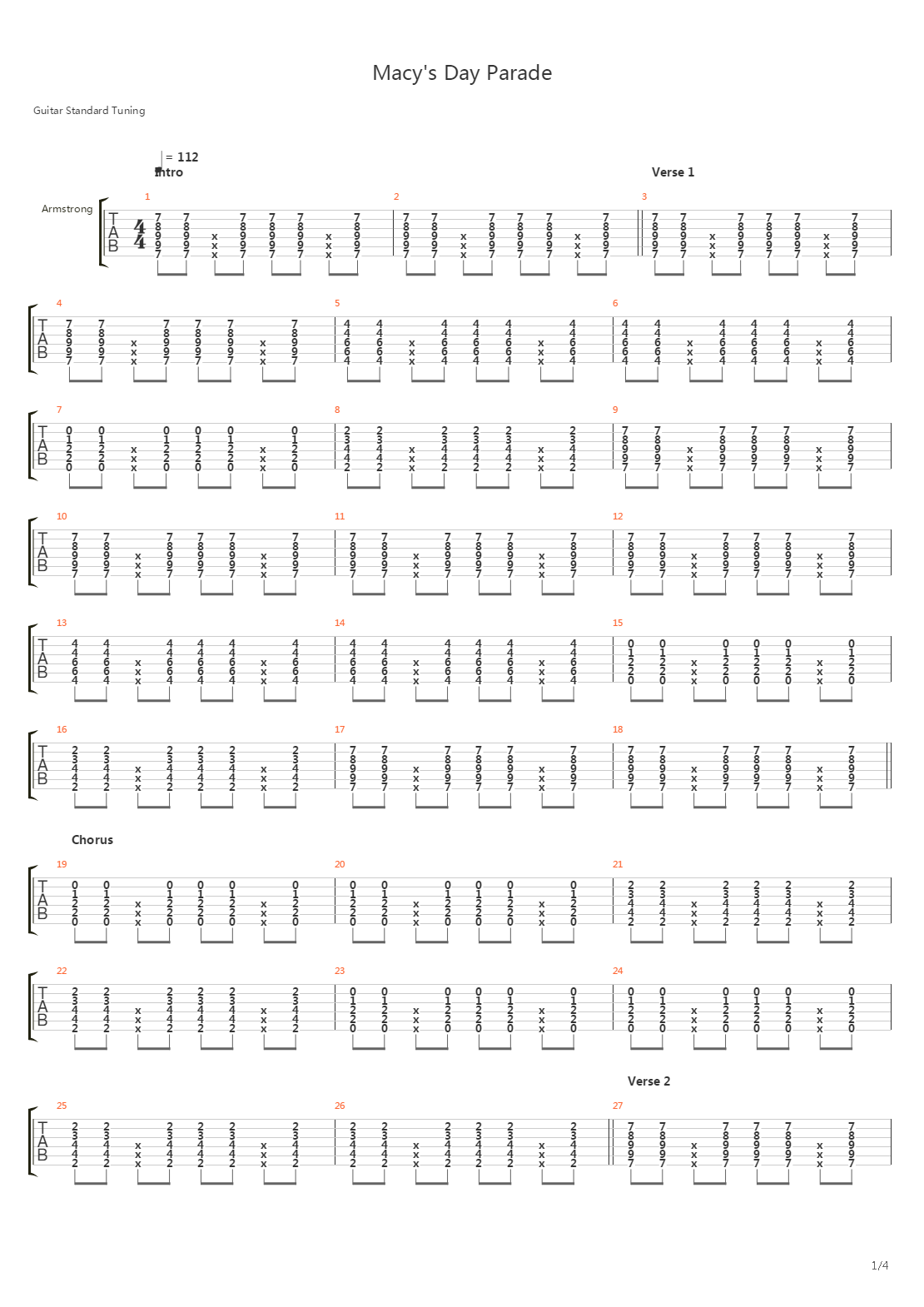 Macys Day Parade吉他谱