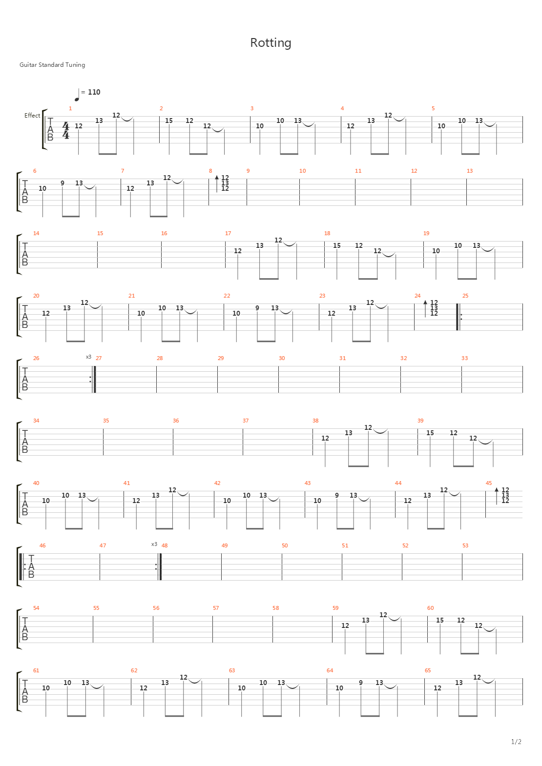 Rotting吉他谱